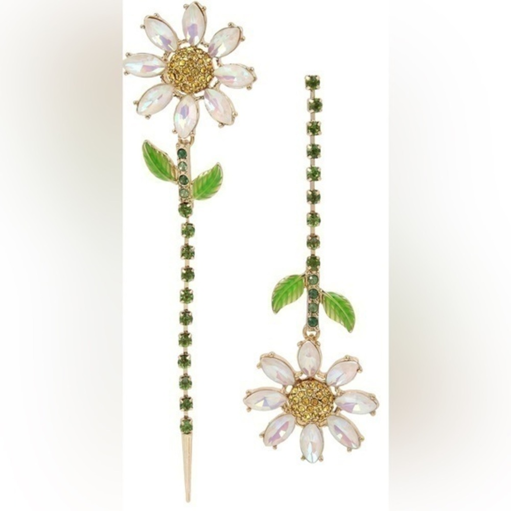 Betsey Johnson Daisy Mismatch Earrings